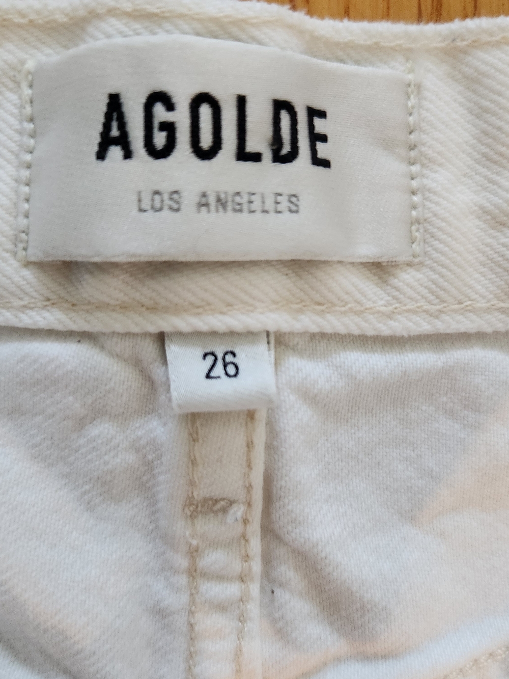 Agolde White Frayed Hem High-Rise Denim Cutoff Shorts - Picture 5 of 9